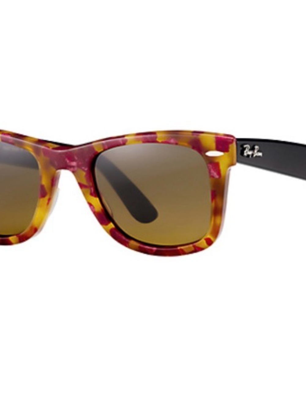 Ray-Ban Wayfarer Sunglasses in Yellow & Brown Tortoise with Black Temple